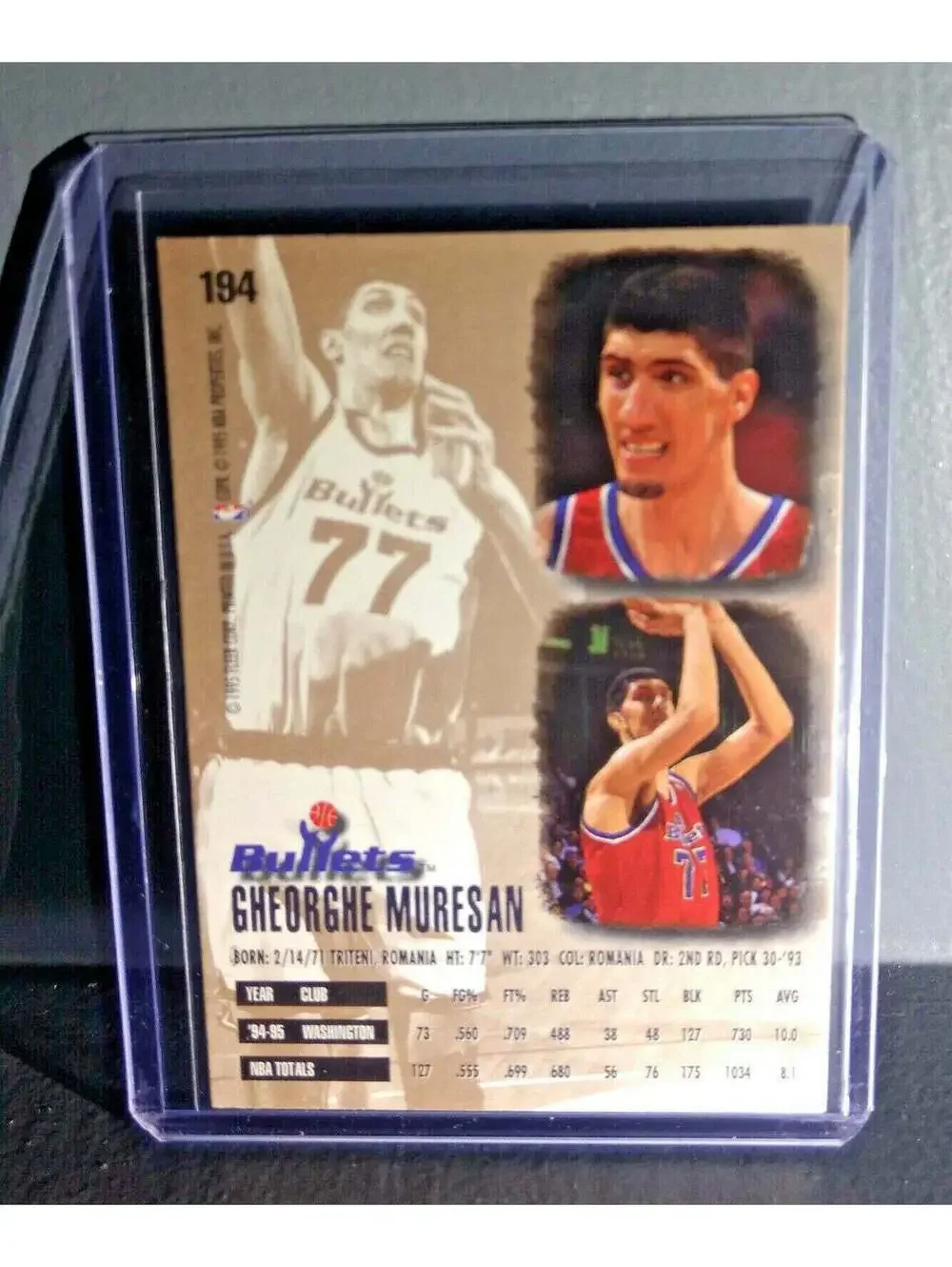 1995-96 Gheorghe Muresan Fleer Ultra #194 Basketball Card